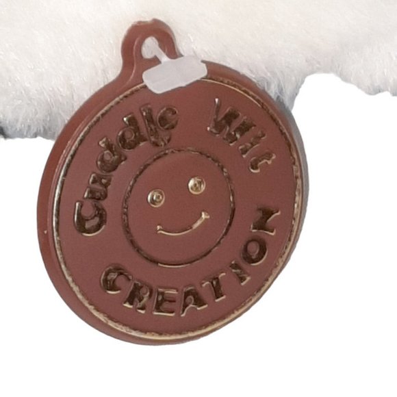 Vintage 1989 Cuddle Wit White Dog Puppy Cloth Outfit Stuffed Plush Toy 10" - Picture 9 of 10